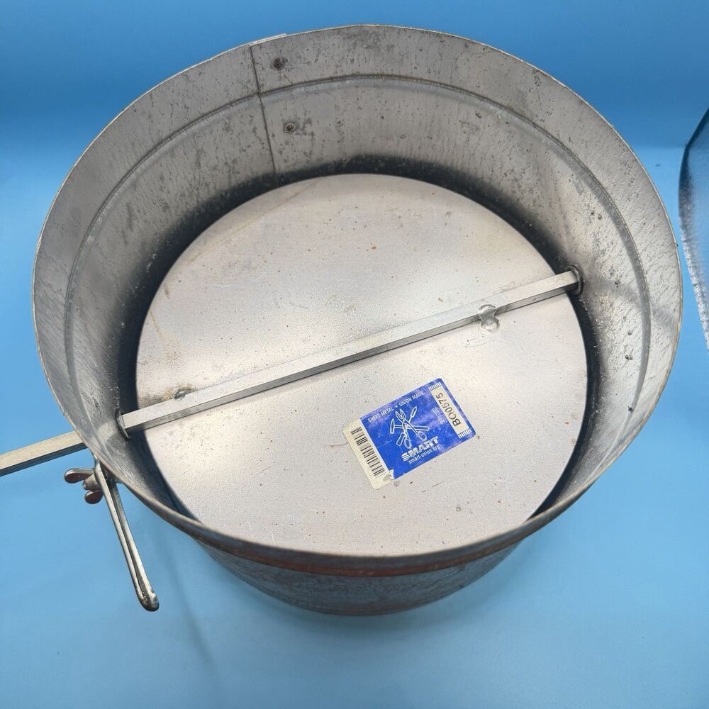 8” Round HVAC Duct Damper Galvanized Steel Manual Air Flow Control Ventilation